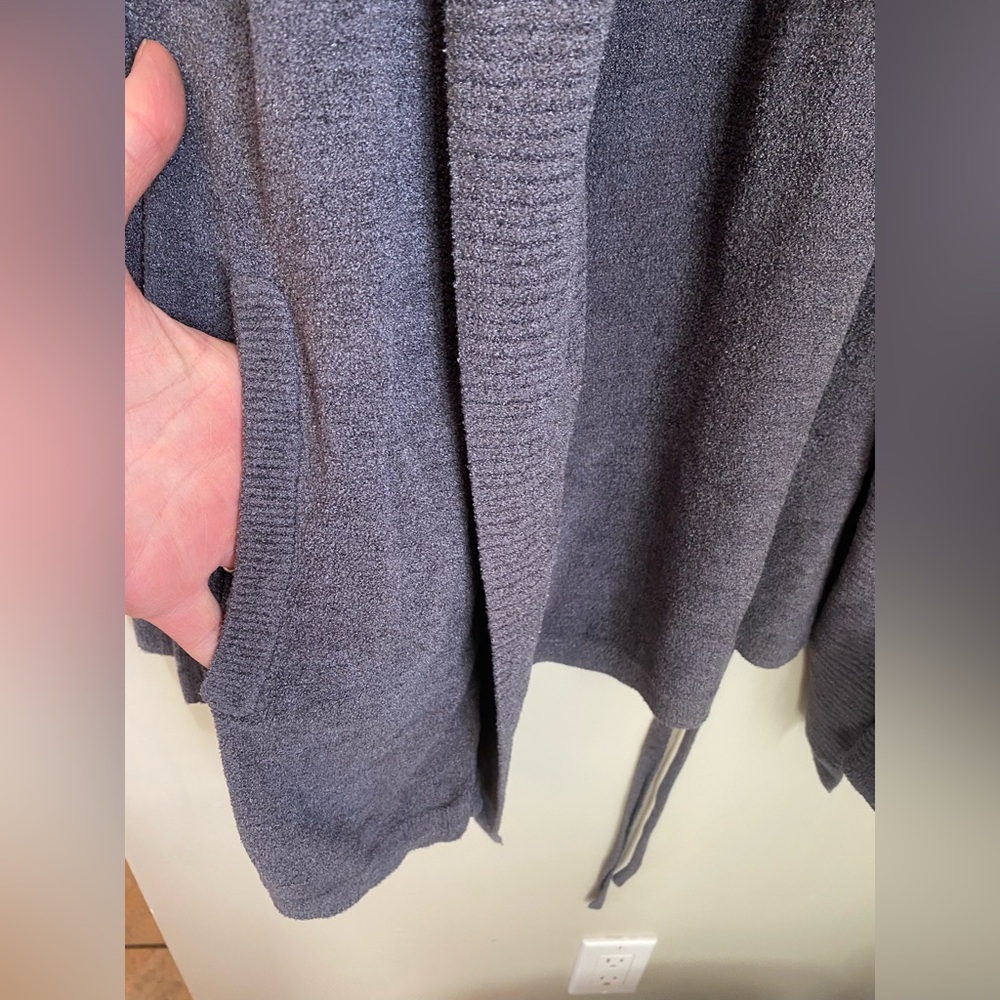 Barefoot Dreams CozyChic Ultra Lite Cardigan Blue Size Medium Boho Casual Comfy - Picture 9 of 11